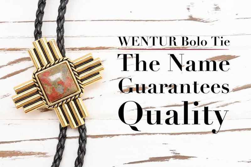 Wentur Stone Bolo Ties for Men Western - Vintage Cowboy Bolo Tie for Women Western Costume Accessories - Image 2